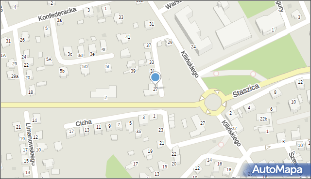 Mielec, Króla Jana III Sobieskiego, 27, mapa Mielca
