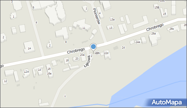 Mielno, Króla Bolesława Chrobrego, 22a, mapa Mielno