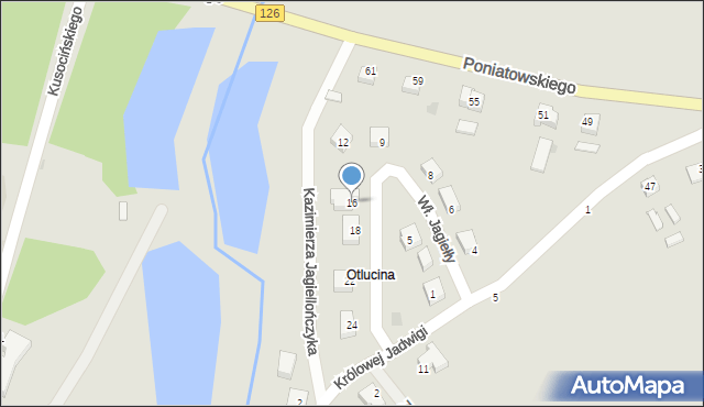 Mieszkowice, Króla Władysława Jagiełły, 16, mapa Mieszkowice