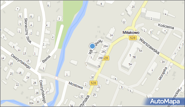 Miłakowo, Króla Władysława Jagiełły, 2a, mapa Miłakowo