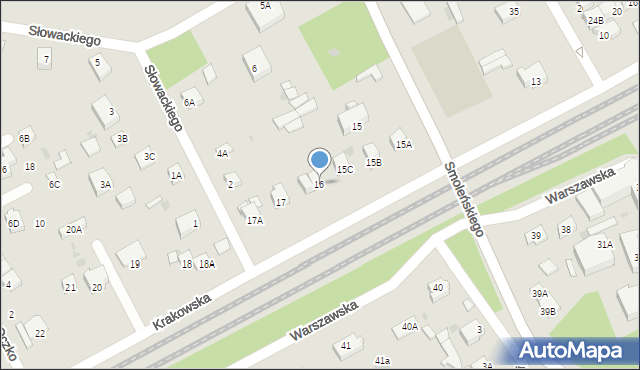 Milanówek, Krakowska, 16, mapa Milanówek