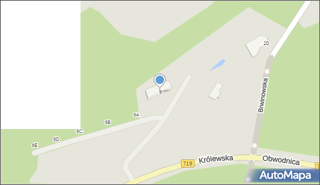 Milanówek, Królewska, 6, mapa Milanówek