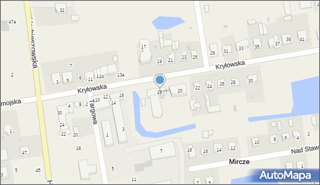 Mircze, Kryłowska, 18, mapa Mircze