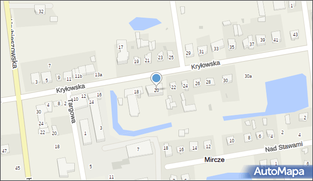 Mircze, Kryłowska, 20, mapa Mircze