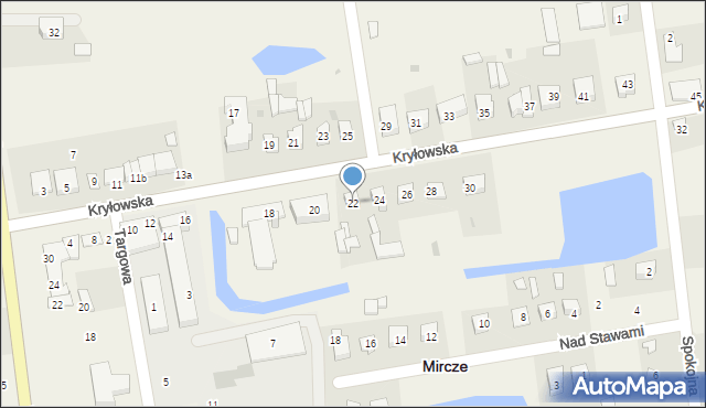 Mircze, Kryłowska, 22, mapa Mircze