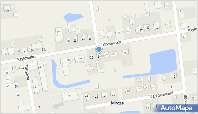 Mircze, Kryłowska, 24, mapa Mircze