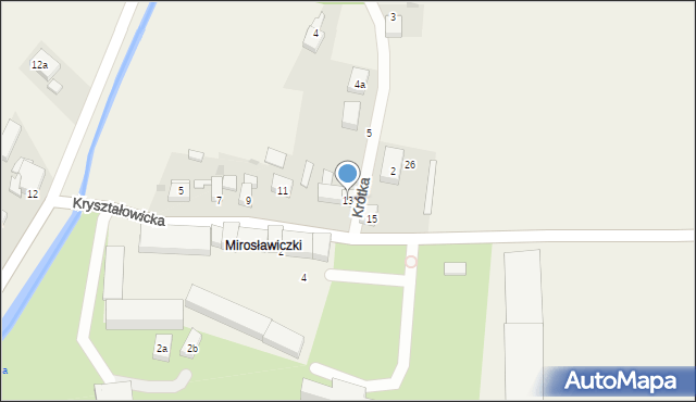 Mirosławice, Kryształowicka, 13, mapa Mirosławice