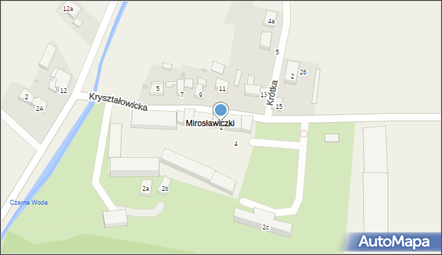 Mirosławice, Kryształowicka, 2, mapa Mirosławice