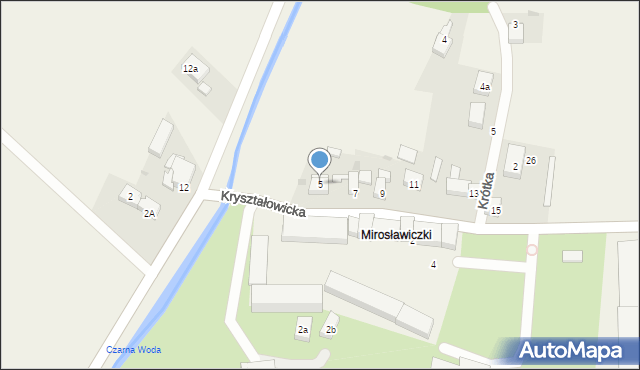 Mirosławice, Kryształowicka, 5, mapa Mirosławice