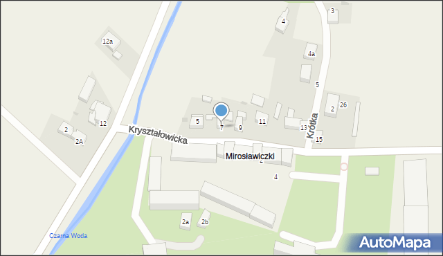 Mirosławice, Kryształowicka, 7, mapa Mirosławice