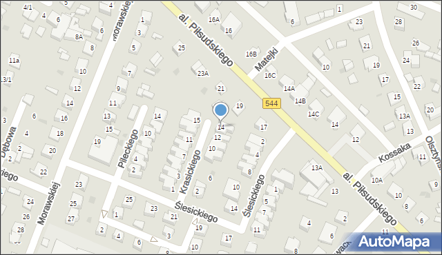 Mława, Krasickiego Ignacego, abp., 14, mapa Mława