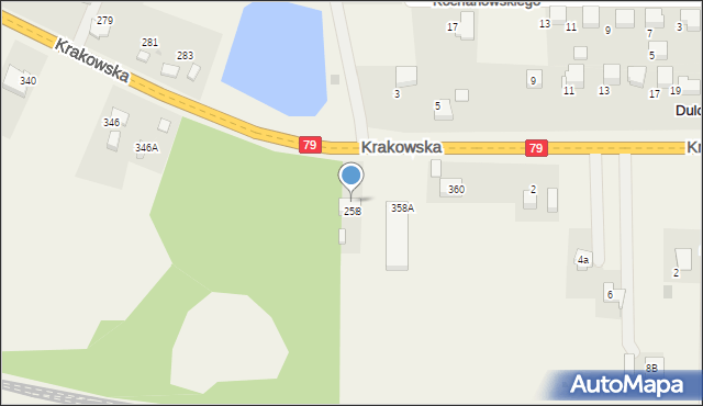 Młoszowa, Krakowska, 358, mapa Młoszowa