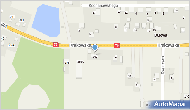 Młoszowa, Krakowska, 360, mapa Młoszowa
