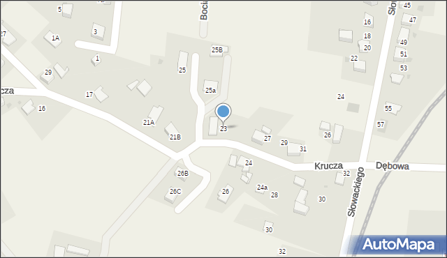Mnich, Krucza, 23, mapa Mnich