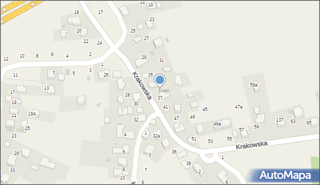 Modlniczka, Krakowska, 39, mapa Modlniczka
