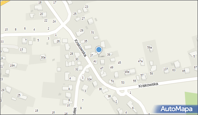 Modlniczka, Krakowska, 43, mapa Modlniczka