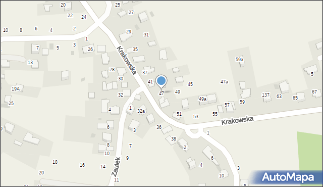 Modlniczka, Krakowska, 47, mapa Modlniczka