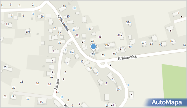 Modlniczka, Krakowska, 51, mapa Modlniczka