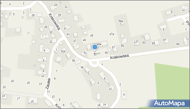 Modlniczka, Krakowska, 53, mapa Modlniczka