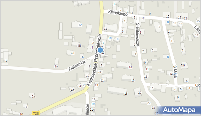 Mogielnica, Krakowskie Przedmieście, 5, mapa Mogielnica