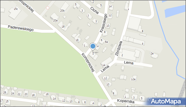 Mogilno, Krasickiego Ignacego, bp., 2, mapa Mogilno