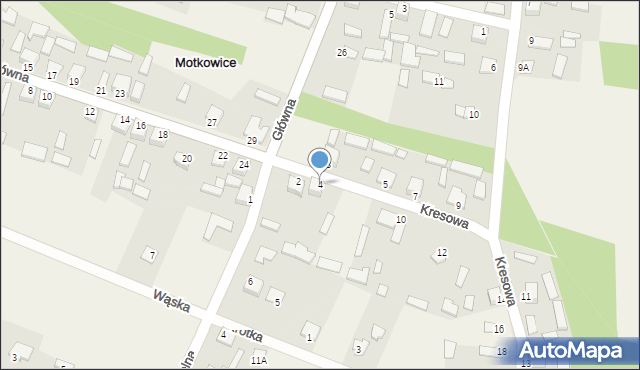 Motkowice, Kresowa, 4, mapa Motkowice