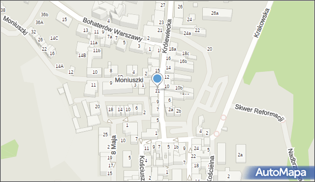 Mrągowo, Królewiecka, 11, mapa Mrągowo