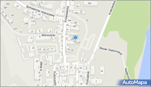 Mrągowo, Królewiecka, 8a, mapa Mrągowo