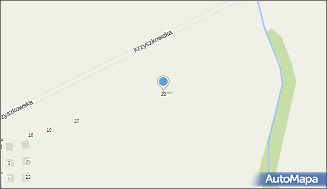 Mrowino, Krzyszkowska, 22, mapa Mrowino
