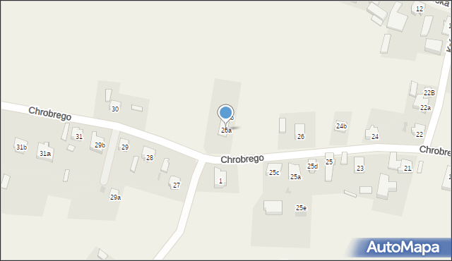 Mrozów, Króla Bolesława Chrobrego, 26a, mapa Mrozów