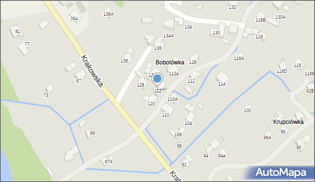 Mszana Dolna, Krakowska, 122, mapa Mszana Dolna