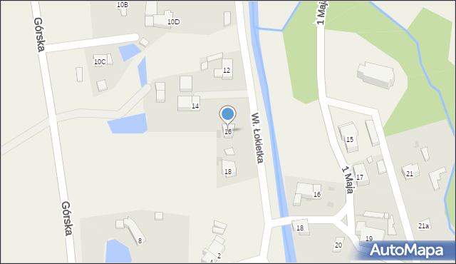 Mysłakowice, Króla Władysława Łokietka, 16, mapa Mysłakowice