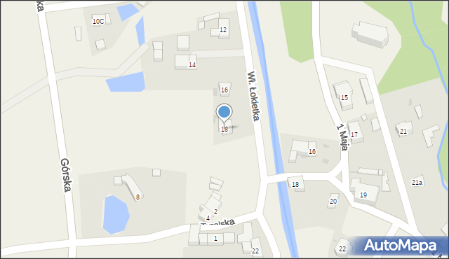 Mysłakowice, Króla Władysława Łokietka, 18, mapa Mysłakowice