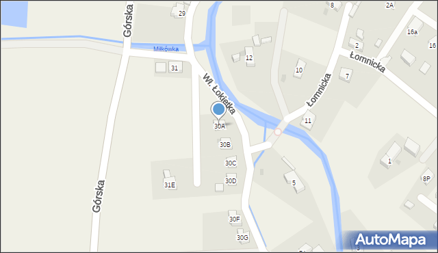 Mysłakowice, Króla Władysława Łokietka, 30A, mapa Mysłakowice