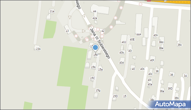 Myślenice, Króla Jana III Sobieskiego, 15k, mapa Myślenice