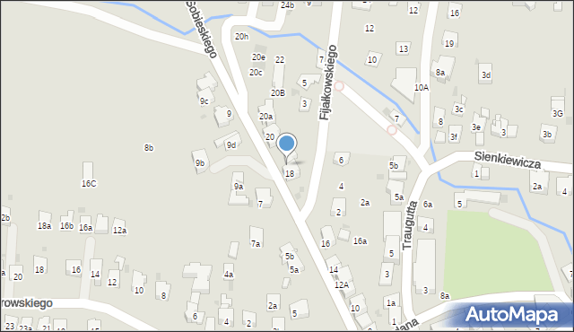 Myślenice, Króla Jana III Sobieskiego, 18A, mapa Myślenice