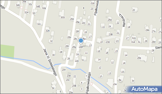 Myślenice, Króla Jana III Sobieskiego, 24d, mapa Myślenice