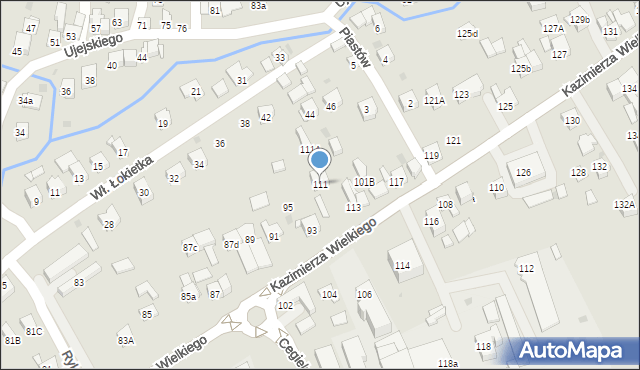 Myślenice, Króla Kazimierza Wielkiego, 111, mapa Myślenice
