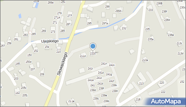 Myślenice, Króla Kazimierza Wielkiego, 211c, mapa Myślenice