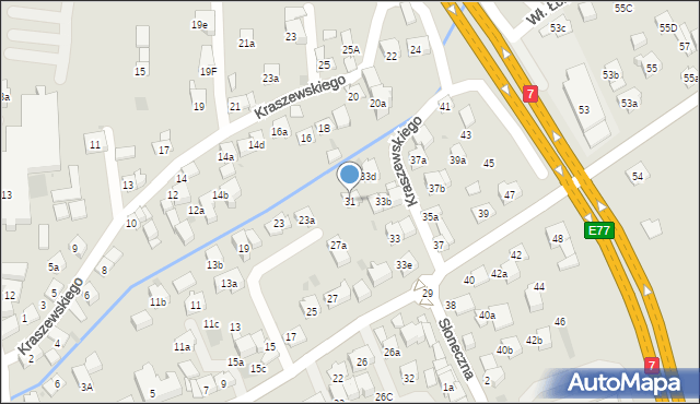 Myślenice, Króla Kazimierza Wielkiego, 31, mapa Myślenice