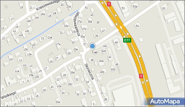 Myślenice, Króla Kazimierza Wielkiego, 40, mapa Myślenice