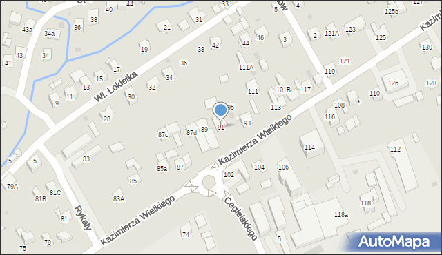 Myślenice, Króla Kazimierza Wielkiego, 91, mapa Myślenice