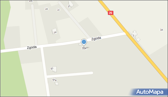 Myślibórz, Królewiecka, 55A, mapa Myślibórz