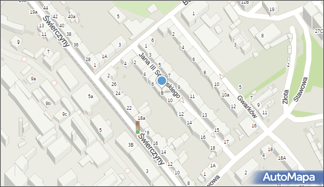 Mysłowice, Króla Jana III Sobieskiego, 8, mapa Mysłowice