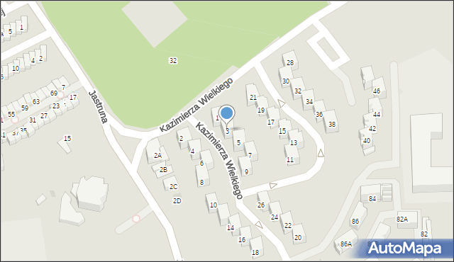 Mysłowice, Króla Kazimierza Wielkiego, 3, mapa Mysłowice