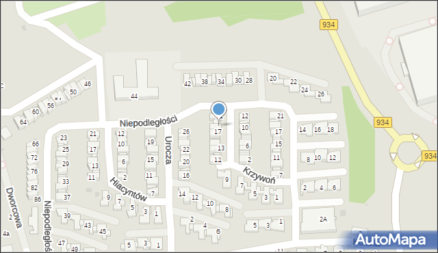 Mysłowice, Krzywoń Anieli, 19, mapa Mysłowice