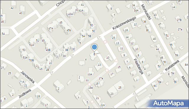Mysłowice, Kraszewskiego Józefa Ignacego, 6, mapa Mysłowice