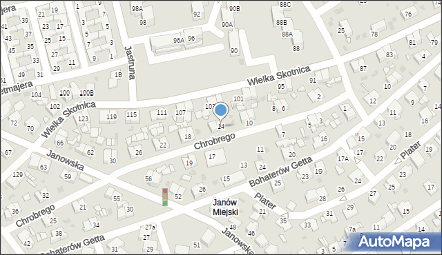 Mysłowice, Króla Bolesława Chrobrego, 14, mapa Mysłowice