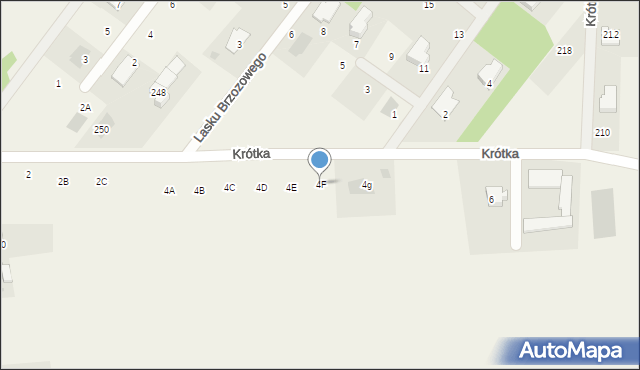 Myszczyn, Krótka, 4F, mapa Myszczyn