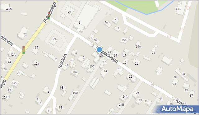 Myszków, Krasickiego, 10A, mapa Myszków